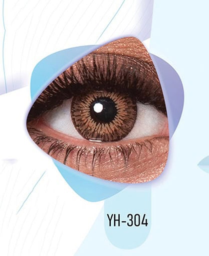 خرید لنز عسلی تیره YH304