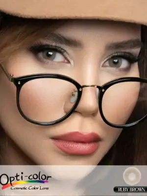 خرید لنز اپتی کالر روبی براون