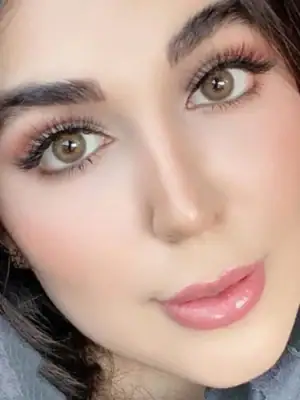 خرید لنز عسلی تیره kaf