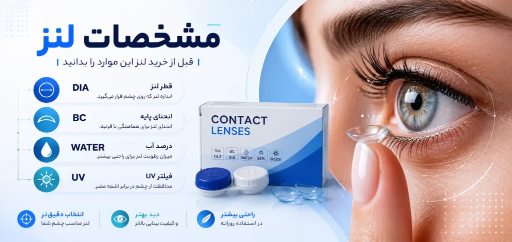 راهنمای اطلاعات فنی لنزهای تماسی
