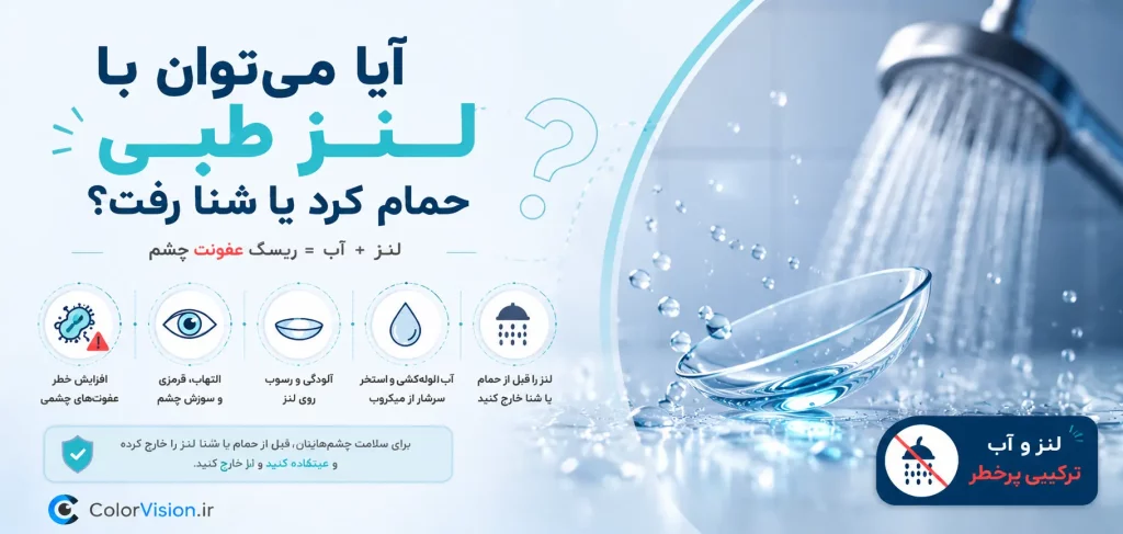 آیا می توان با لنز طبی حمام کرد یا شنا رفت؟
