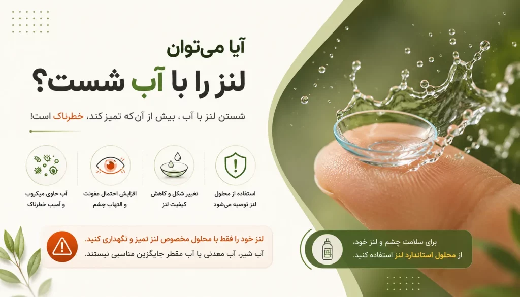 آیا می توان لنز را با آب شست؟
