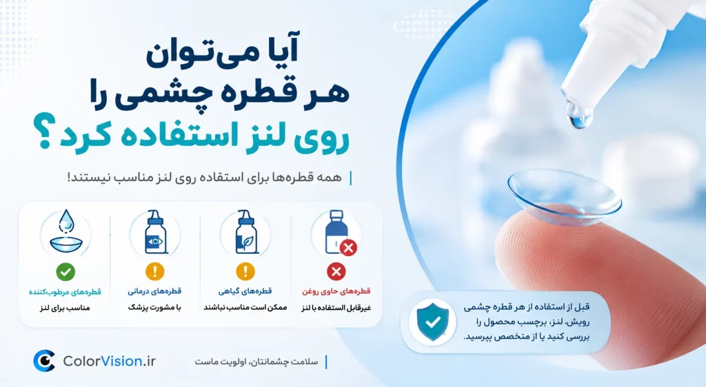 آیا می توان هر قطره چشمی را روی لنز استفاده کرد؟